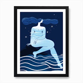 Night Blue Art Print