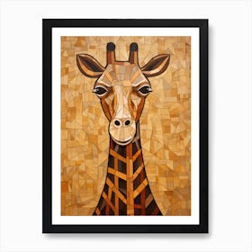 Mosaic Giraffe 1 Art Print