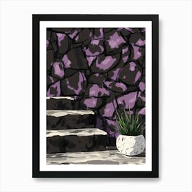 Purple Stone Wall Art Print