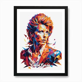 David Bowie 03 Portrait Music WPAP Pop Art Art Print