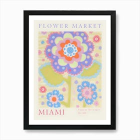 Flower Market Miami 1 Art Print