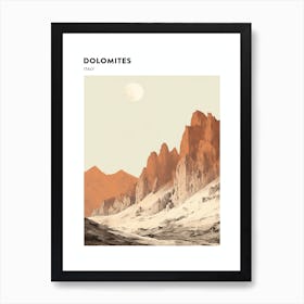 Dolomites Italy 4 Hiking Trail Landscape Poster Art Print