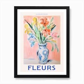 French Flower Poster Gladiolus Art Print