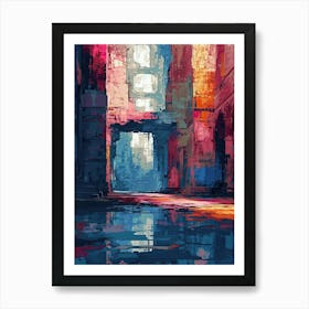 Abstract Of A City | Pixel Art Series Art Print