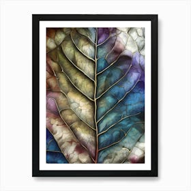 Abstract Leaf Painting 1 Art Print