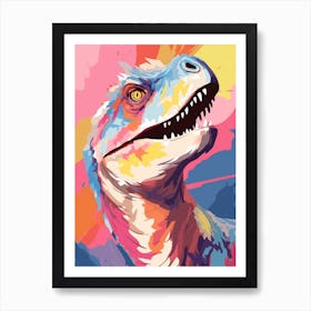 Colourful Dinosaur Sinraptor 1 Art Print