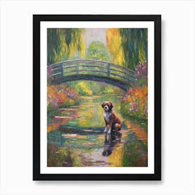 A Painting Of A Dog In Kew Gardens, United Kingdom In The Style Of Impressionism 03 Art Print