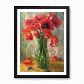 Sweet Pea With A Cat 1 Art Print