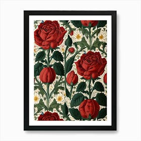 William Morris Roses Art Print