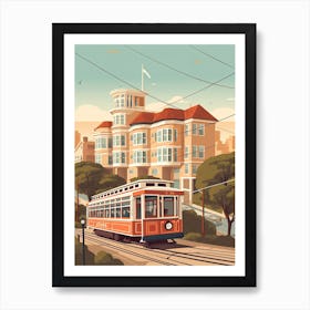 San Francisco California United States Travel Illustration 1 Art Print