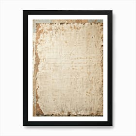 Ancient Weathered Sheet Of Old Canvas Resting On A Vintage Wall Clean And Empty With A Seamless P (5) Art Print