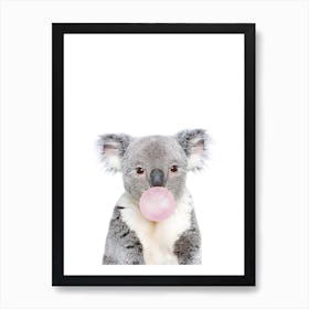 Bubble Gum Koala Art Print