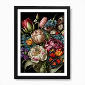 Bouquet Of Flowers Art Print