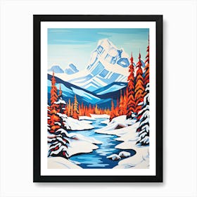 Winter Snow Banff   Canada Snow Illustration 1 Art Print