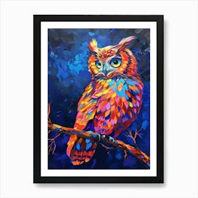 Colorful Owl Art Print