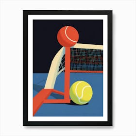 Tennis Net And Ball Art Print