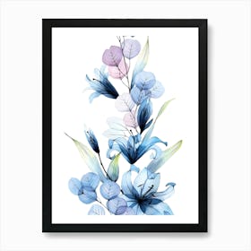 Watercolor Lilies Art Print