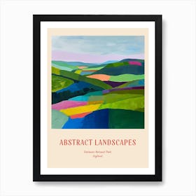 Colourful Abstract Dartmoor National Park England 3 Poster Art Print