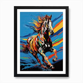 A Horse Painting In The Style Of Decalcomania 1 Art Print