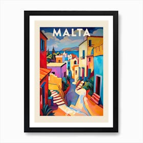 Gozo Malta 2 Fauvist Painting  Travel Poster Art Print