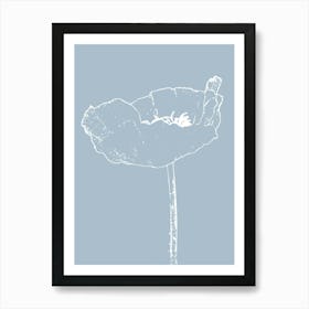 Poppy Line Drawing - Opening Art Print