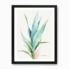 watercolor aloe vera Art Print