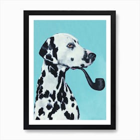 Dalmatian With Pipe Art Print