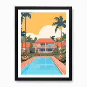 Dominican Republic Travel Illustration Art Print