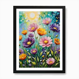 Sun and Flowers Art Print