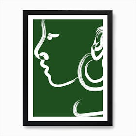 Luna In Green Art Print