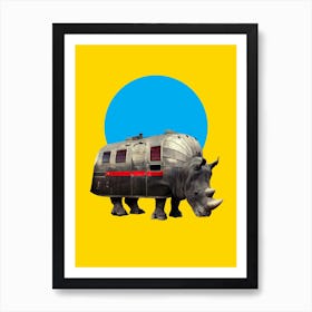 Rhino Art Print