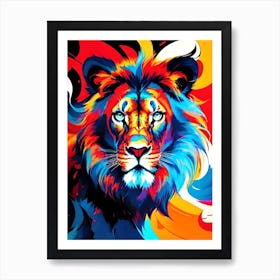 Lion Painting 8 Art Print