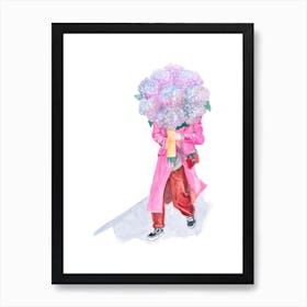 Hydrangeas and Casual at Les Halles Art Print