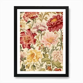 Floral Wallpaper 218 Art Print