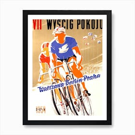 Warsaw, Berlin, Prague, Bicycle Racers Art Print