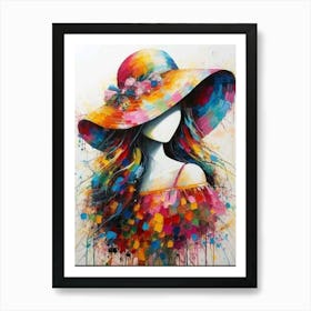 Girl In A Hat 1 Art Print