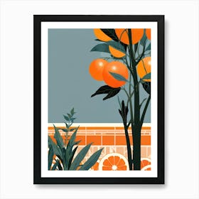 Oranges In The Garden Art Print