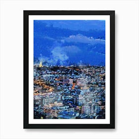 Algiers City Of Algeria Watercolor Art Print