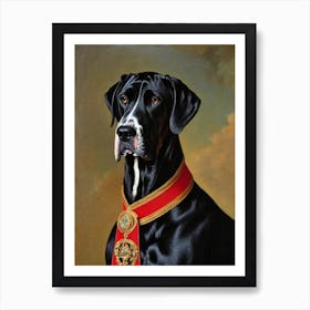 Great Dane 2 Renaissance Portrait Oil Painting Art Print