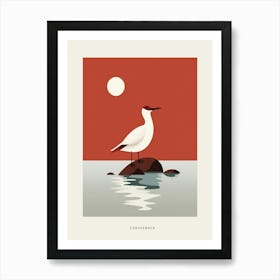 Minimalist Canvasback 1 Bird Poster Art Print