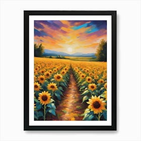 The Sunflower Fields Art Print