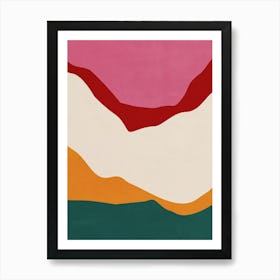 Abstract Mountain Landscape - Cl01 Art Print