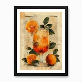 Orange Drink Canvas Print Art Print