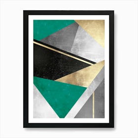 Marble And Gold 2 Art Print