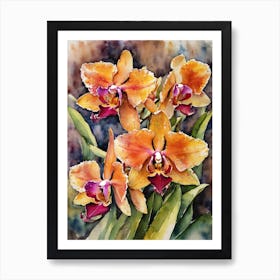 Ludisia Orchids Water Colour 2 1 Art Print