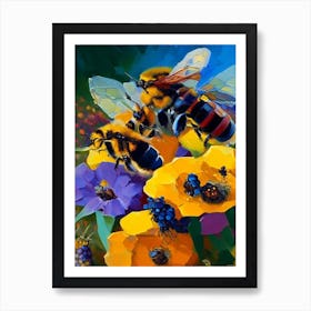 Bees 1 Painting Art Print