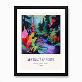 Colourful Gardens University Of British Columbia Canada 2 Blue Poster Art Print