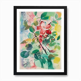 Apple Blossom Flower Illustration 2 Art Print