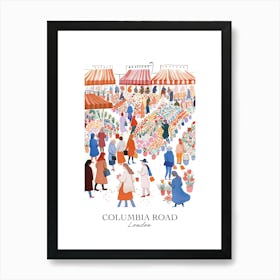 Columbia Road London Gouache Travel Illustration Art Print