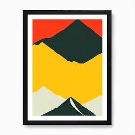 Gran Paradiso National Park Italy Retro Two Tone Art Print